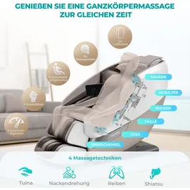 Naipo Aspria Massagesessel, Tai Chi Massagestuhl für Ganzkörpermassage mit Wärmetherapie, Meister für Nacken- und Schultermassage, für Zuhause, Hotels, Salons, Büros verwenden