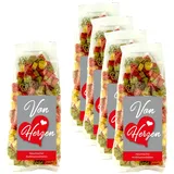 5x 250 gr. Nudeln Motiv: Von Herzen/Geschenk/Kundengeschenk/Gastgeschenk