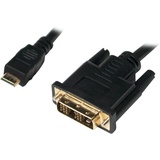 Logilink CHM004 Mini-HDMI auf DVI-D Kabel 2m mit Rändelschrauben