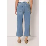 street one studio STREET ONE 7/8 Cropped Wide Leg Jeans, mit Knopfdetail - blau