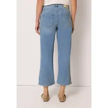 street one studio STREET ONE 7/8 Cropped Wide Leg Jeans, mit Knopfdetail - blau