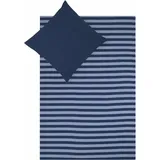 Traumschlaf Melange Stripe blau 135 x 200 + 80 x 80 cm