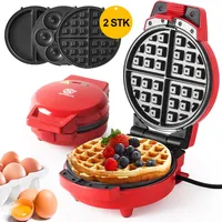 XL Waffeleisen Belgische Dual Waffelautomat 6-Scheiben Waffeln Waffelmaker