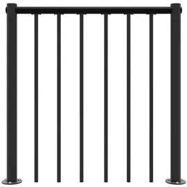 Minka Brüstungsgeländer mit vertikalen Stäben und PVC-Handlauf Schwarz