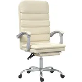 vidaXL Bürostuhl mit Massagefunktion Kunstleder Creme