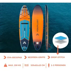 AQUALUST 10.6 iSUP Board 320 x 0 x 0 cm orange