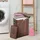 Homcom Wäschekorb mit Deckel 72L, Dunkelbraun