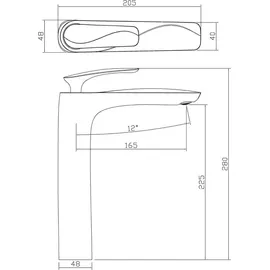 doporro Einhandmischer Schwarz matt