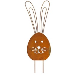 Rost-Hase aus Metall, 34 cm