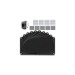 YIMATEECO Staubfilter Lüfterabdeckungen 140mm mit Ultrafein Staubfilter PC Magnetrahmen Nylon 80 Maschen Lüfterabdeckung für PC Lüftergitter, Computer-Kühlerlüfter(Nylon, 140 * 140mm, 10Stü, Schwarz)