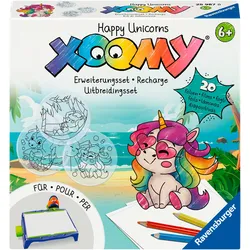 Malvorlage RAVENSBURGER "Xoomy, Erweiterungsset Happy Unicorns", bunt, Malvorlagen, Kinder, Made in Europe