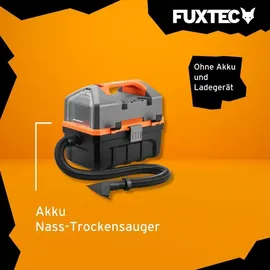 FUXTEC Akku Nass-/Trockensauger 10 L Tank inkl. Schlauch, Filter, 2-in1-Düse, FX-E1VC20