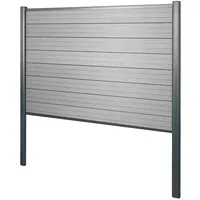Mendler WPC Sichtschutz 190 cm grau