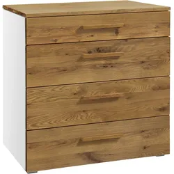 Hasena Accessoires Atrine Kommode Massivholz 90x50x86 cm - teilmontiert - Weiß/Braun