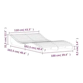 vidaXL Sonnenliege Weiß 205x110x31,5 cm Massivholz Kiefer