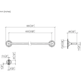 Dornbracht VAIA Badetuchhalter Messing gebürstet 83060809-28