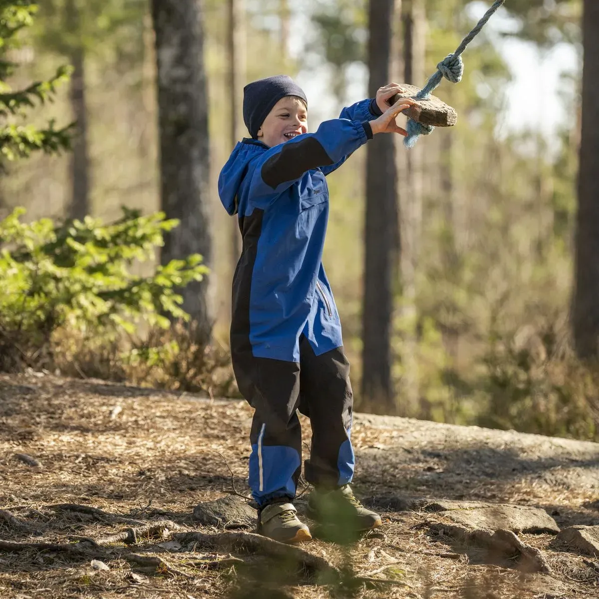 Bergans Lilletind Kids Coverall olympic blue/dark shadow grey (25739) 92