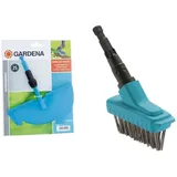 Gardena combisystem-Rasenkantenstecher: Rasenkantenschneider mit korrosionsgeschütztem Stahlblatt, Gartenzubehör zum Abstechen von Rasenkanten & combisystem-Fugenbürste M