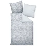 Janine Bettwäsche Janine Moments Mako Satin Bettwäsche 240x220 Wende Muschel wolkenblau, Mako-Satin, 3 teilig blau