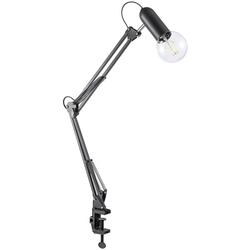 Retro Klemm Strahler Tisch Leuchte schwarz Arbeits Zimmer FILAMENT Lampe im Set inkl. LED Leuchtmittel