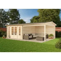Alpholz Gartenhaus Freiburg-44 7,55 x 3,99 m Beige