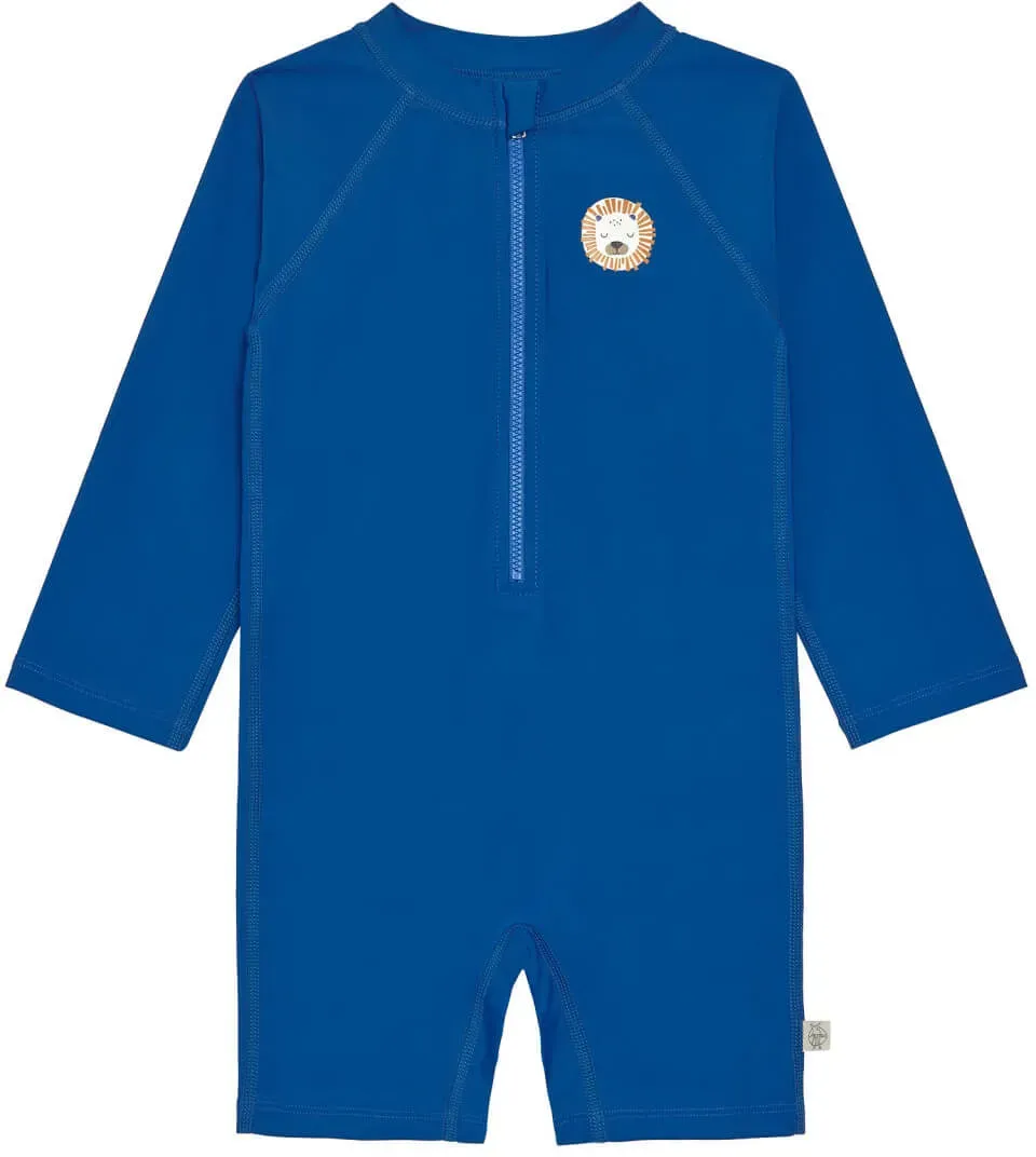 Lässig Schwimmanzug Kinder Langarm (UV Schutz) - Löwe, Blau, Lässig Größen: 92