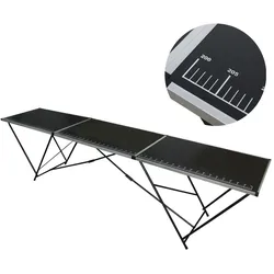Tapeziertisch Alu Flohmarkttisch 300x60 cm Klapptisch klappbar mit Messskala