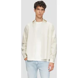 s.Oliver Regular Fit: Baumwollhemd mit Struktur und Brusttasche - creme - 3XL