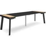 SKRAUT HOME Ausziehtisch 262 x 73 x 90 cm Eiche schwarz
