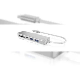 Icy Box IB-HUB1413-CR USB Hub Silber