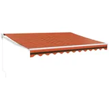 vidaXL Markise Einziehbar Orange und Braun 3x2,5 m Stoff und Aluminium