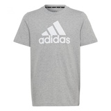adidas T-Shirt Kinder ‒ Grau mit weissem Logo Cotton T-Shirt HR6379 Regular Fit 15_16Y