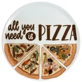 CreaTable Pizzateller 33 cm weiß 6er Set