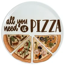 CreaTable Pizzateller 33 cm weiß 6er Set