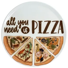 CreaTable Pizzateller 33 cm weiß 6er Set