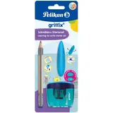 Pelikan griffix® Starter Bleistift-Set B silber mit Radierer, 1 Set