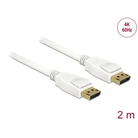 DeLock DisplayPort-Kabel 2 m Weiß