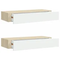 vidaXL Wandregal 60 x 23,5 x 10 cm Weiß
