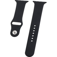 Peter Jäckel Watch Band Silikon für Apple Watch (44mm/42mm), schwarz (Silicone), Uhrenarmband,