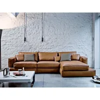 Design Sofa Ecksofa Polster Eckgarnitur Couchen Leder Wohnlandschaft Neu Couch - Braun