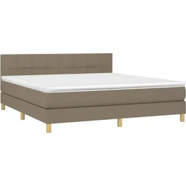 vidaXL Boxspringbett 160 x 200 cm Taupe