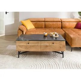 MASSIVMOEBEL24.DE Couchtisch LONDON Schwarz Akazie 120 x 60 x 45 cm