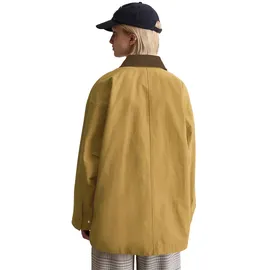 Marc O'Polo Marc OߴPolo Denim Damen, Übergangsjacke mit Cord-Kentkragen relaxed fit, Beige (golden ocher), L, - L