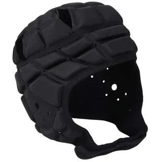 LIOOBO Rugby Helm weich gepolsterte Kopfbedeckung Flagge fußball Helm fußball Torwart für Jugendliche Erwachsene (schwarz)