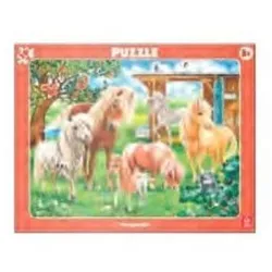 ASS Altenburger Puzzle 130012949 - Ponyweide - Rahmenpuzzle, ab 3 Jahren, 20 Puzzleteile bunt