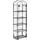 Relaxdays Gewächshaus Balkon, HBT: 193 x 58 x 36 cm, 5 Etagen, Eisen & PVC-Folie, Foliengewächshaus, transparent/schwarz