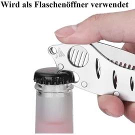 luxuskollektion Faltbarer Metallkamm Bartkamm Taschenkamm Flaschenöffner Edelstahl