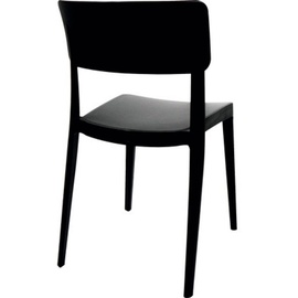 VEBA Wing Chair Schwarz, Stapelstuhl Kunststoff, 50916