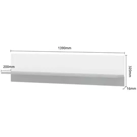 OTTO home Wandregal Stela 139 x 21,6 x 32 cm Weiß