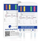 LuxmedIQ 2x LuxmedIQ Drogenschnelltest für 8 Drogenarten - Urin Drogentest Multi 8 - für Cannabis, Kokain, Amphetamin, Ecstasy, Opiate, Methamphetamin, Methadon und Benzodiazepine